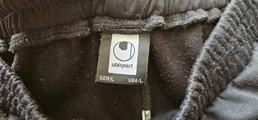 Uhlsport męskie bramkarskie spodnie dresowe rozmiar L wymiary na zdjęc