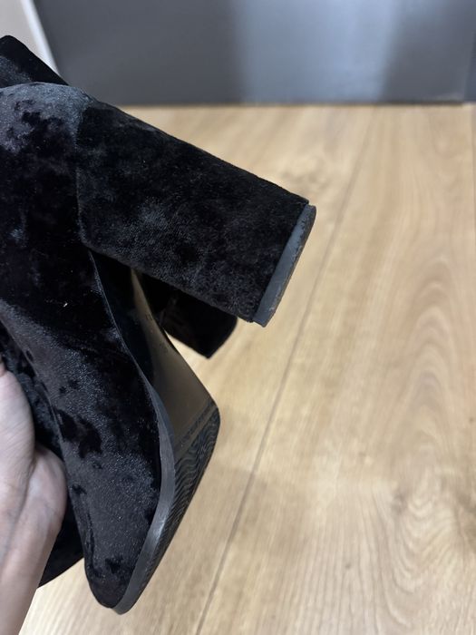 Botki skórzane Ryłko zamszowe