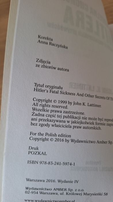 Śmiertelna choroba Hitlera i inne tajemnice dr John Lattimer