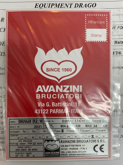 Forno com queimador AVANZINI, Drago Control Plus