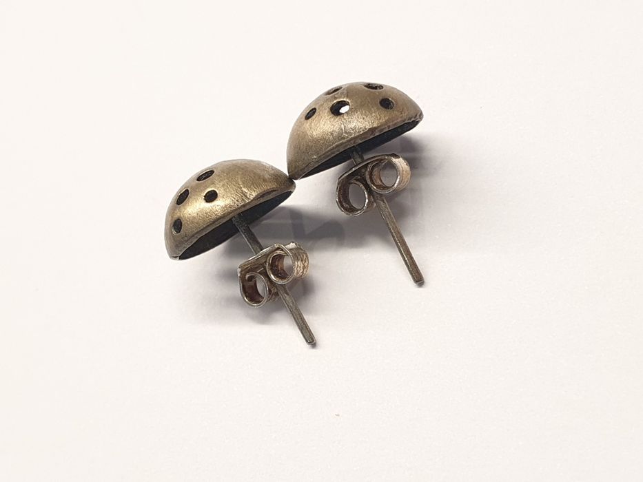 Autorskie piękne kolczyki sztyfty srebro 925