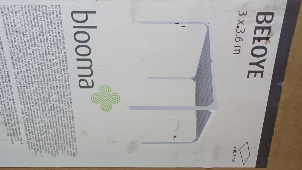 NOWY pawilon ogrodowy Beloye 3 x 3.6m