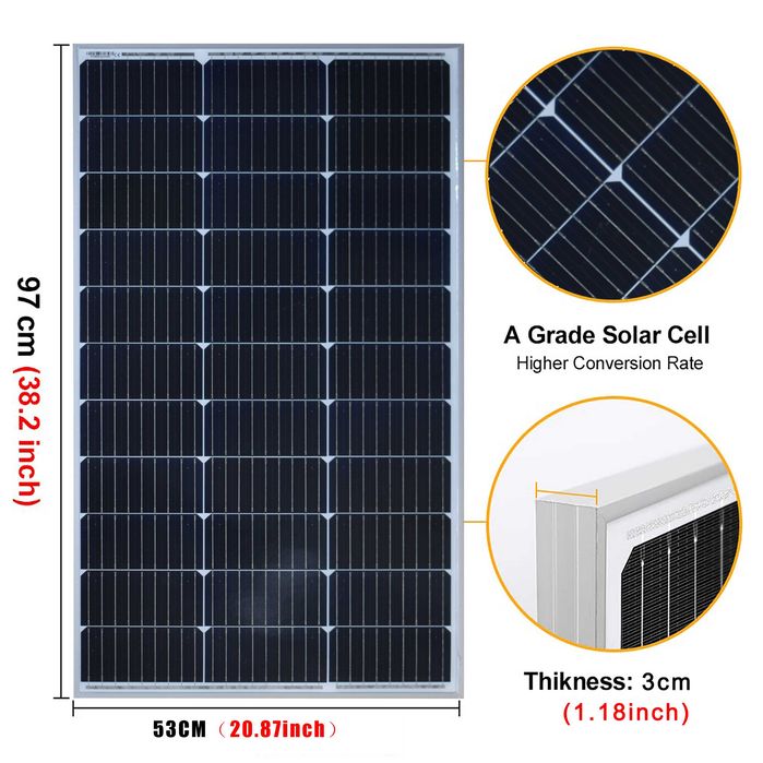 Painel solar 12v 100w  novo