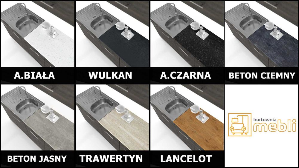 Kuchnia Modułowa Jowita 3.2m Nowoczesny Zestaw Szafki Kuchenne Pojemne