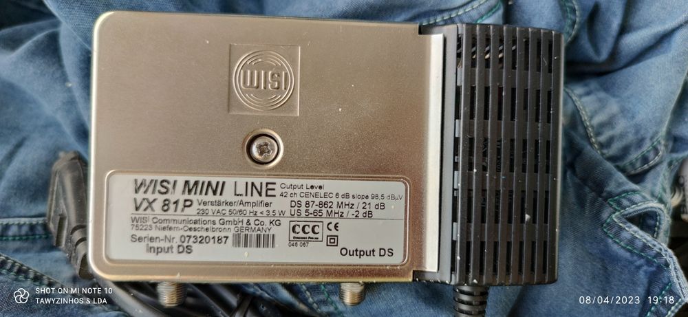 Amplificação de sinal -internet + canais TV