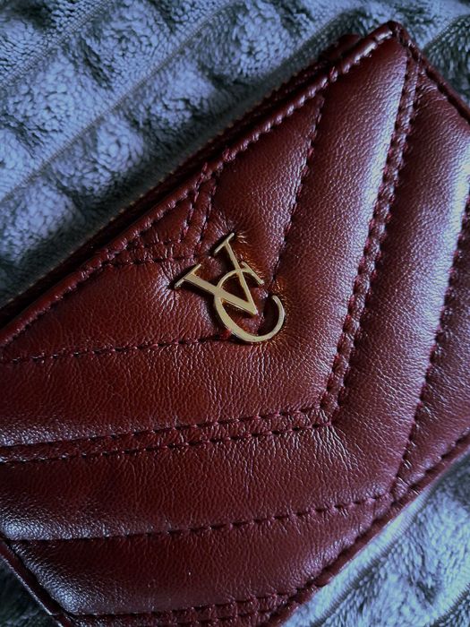 Portfel i holder na karty w bordowym kolorze