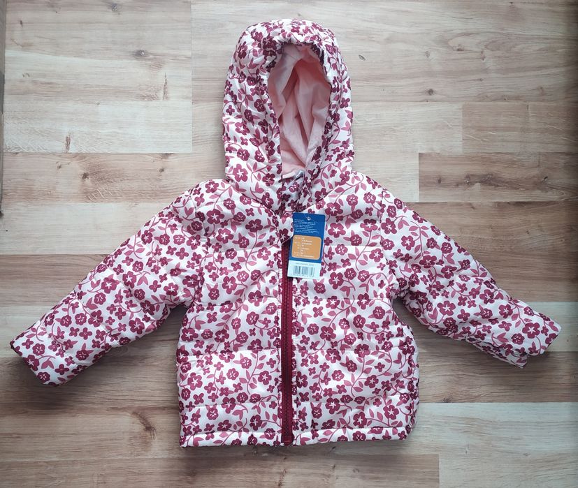 Nowa kurtka 68 Lupilu 4-6 miesięcy różowa burgunowa z kapturem