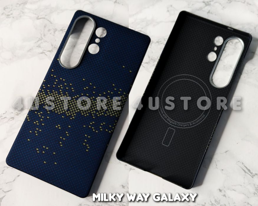 Чехол карбоновый Magsafe на Samsung S26 Ultra тонкий карбон кевлар