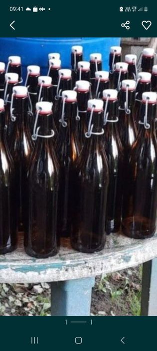 Butelki 0,5l z zamknięciem pałąkowym  40 sztuk.