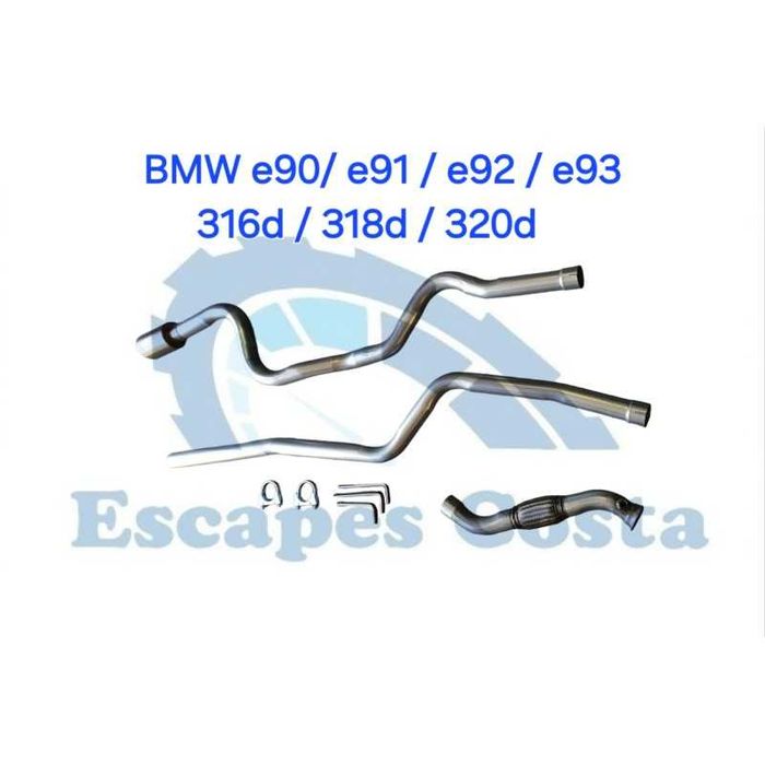 LINHA RETA + DOWNPIPE BMW E90 / E91 / E92 / E93