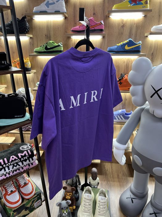 Футболка Amiri Purple / White Logo