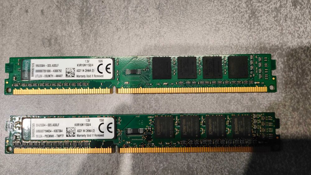 Pamięć RAM KINGSTON KVR16N11S8/4 2x4GB 1600MHz DDR3 Low Profil