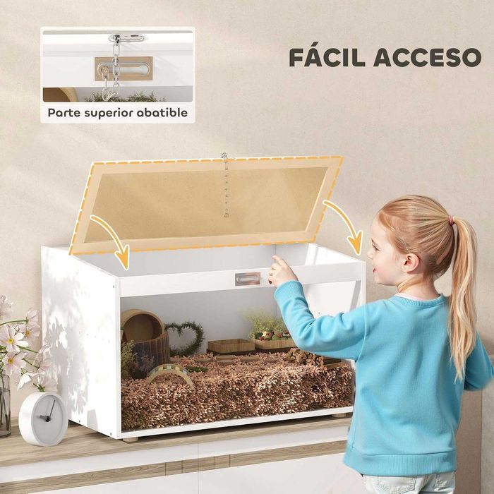 PORTES GRÁTIS - Gaiola Roedores em Acrilico 80x50x50cm