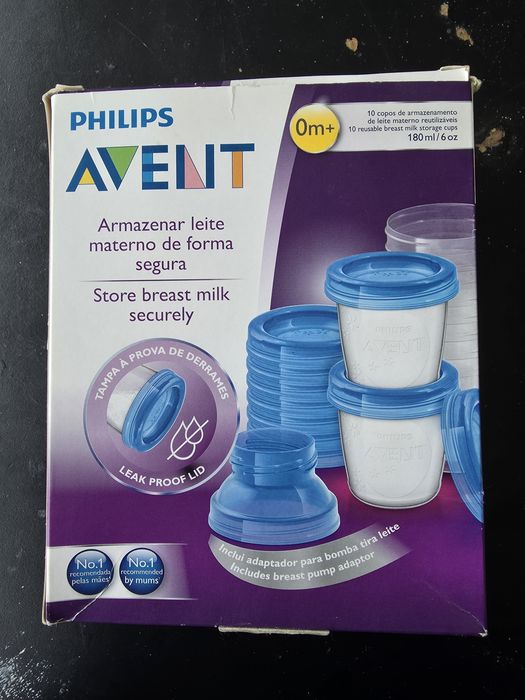 Copos armazenamento leite