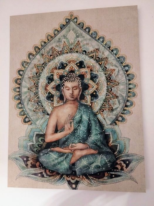 Quadro de buda com brilhantes