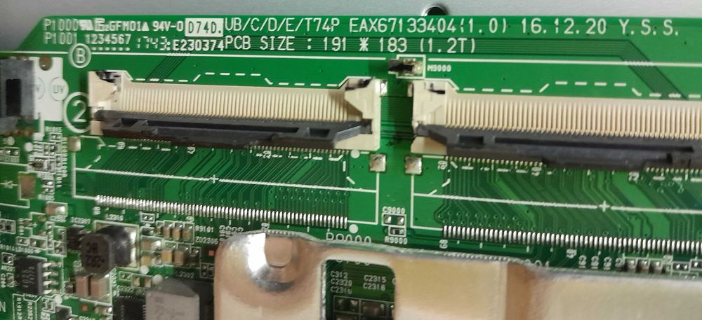 Televisão LG 43UJ620V vendo as peças