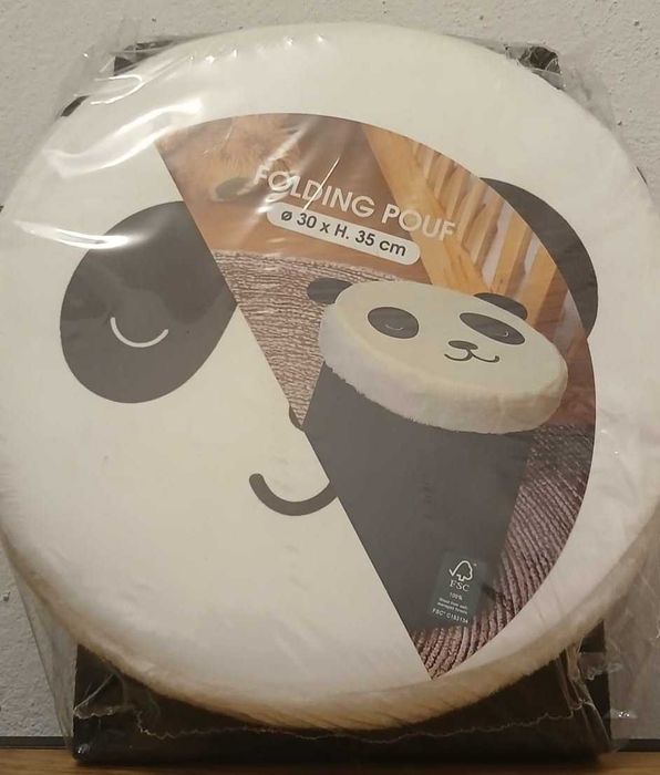 Pufe de arrumação infantil