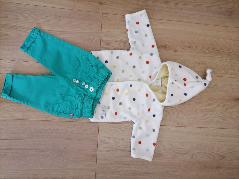 Zestaw dla dziewczynki 56, bluza polarowa H&M, spodenki