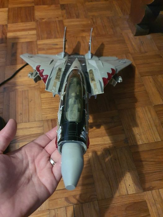 Brinquedo Avião Caça Américano f14 tomcat New Bright ano 1990