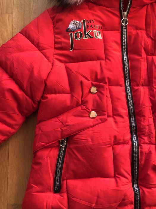 Зимова куртка для дівчинки 6-7 років зимняя куртка пуховик пальто плащ