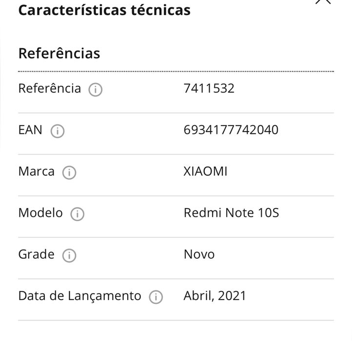 XIAOMI Redmi Note 10S 128 Gb