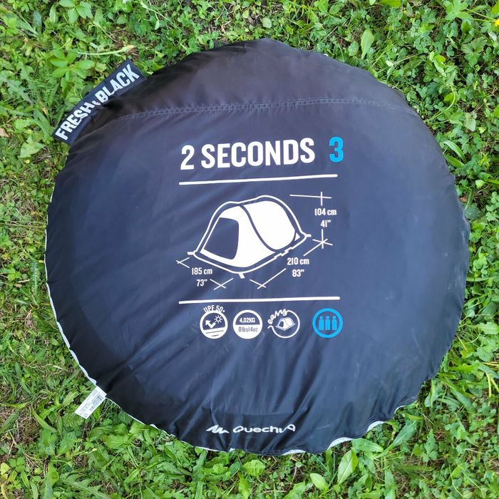 Namiot Quechua 2 seconds 3 osobowy Fresh&Black