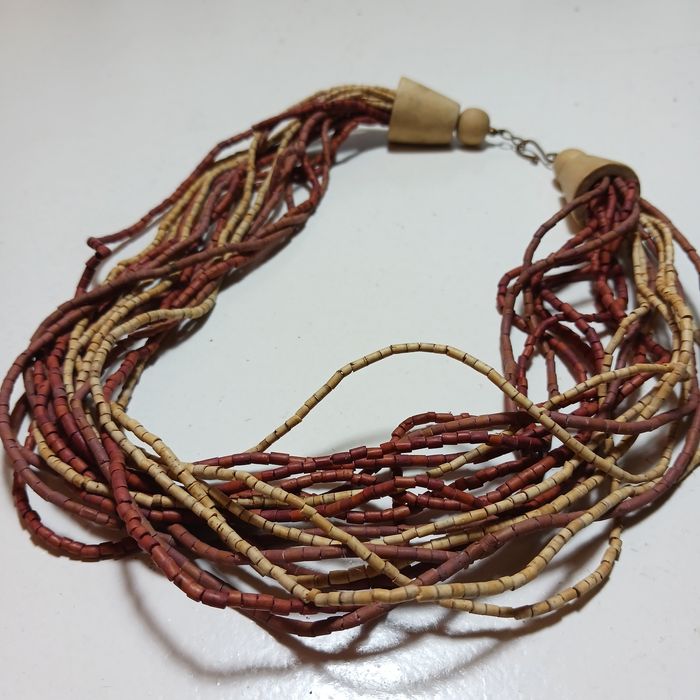 Naszyjnik drewniany damski