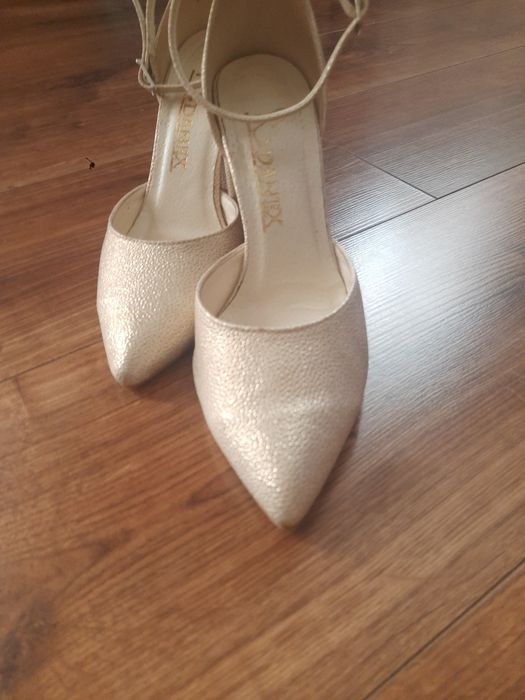 Ślubne zlote buty,polski producent 37