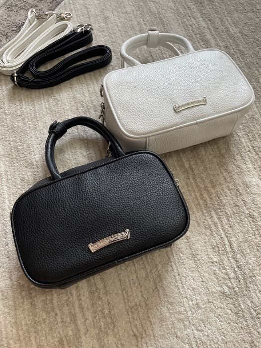 Сумка Chrome Hearts bag, сумка через плече chrome hearts black and white, сумка хром хартс , chrome shoulder bag