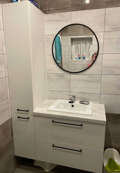 Lustro nowoczesne Sander 60 cm czarne