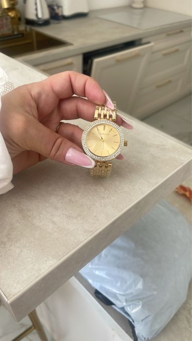 Piekny zegarek damski mk premium zloty