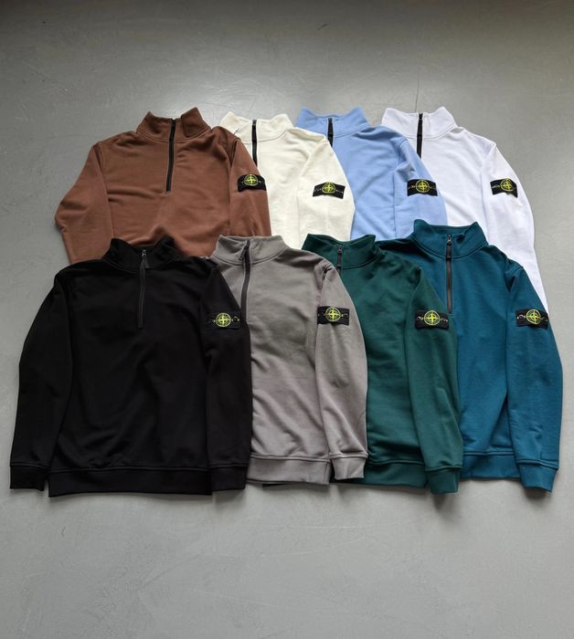 БЕЗ ПРЕДОПЛАТ | Зіп світшот STONE ISLAND 1/3 ZIP sweatshirt кофта зіп
