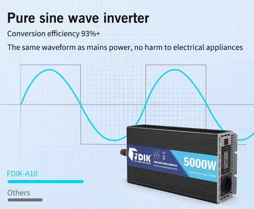 transformador Para Camião 12v ou 24V-220v 5000W Onda Pura