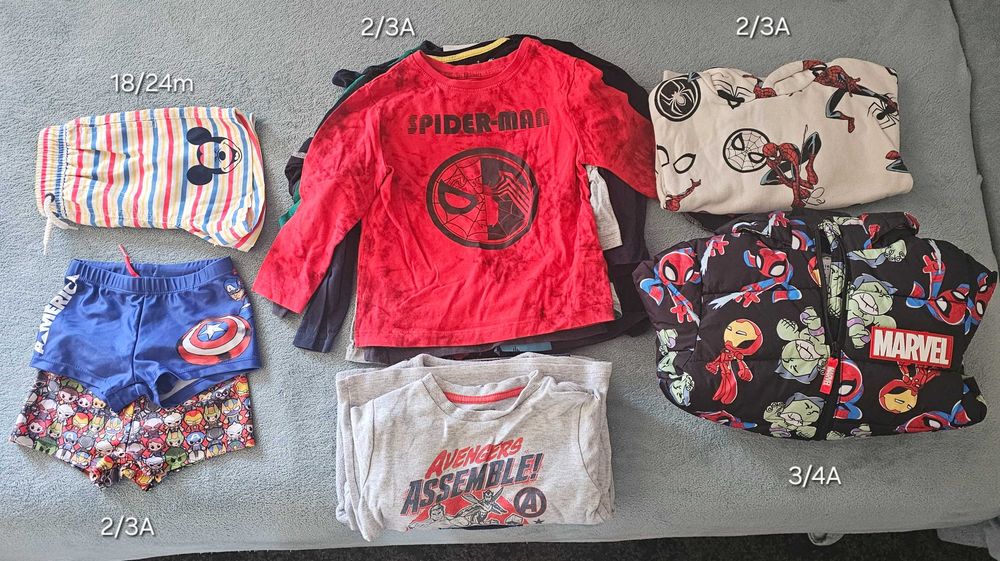 Box Roupa Marvel 2-3A