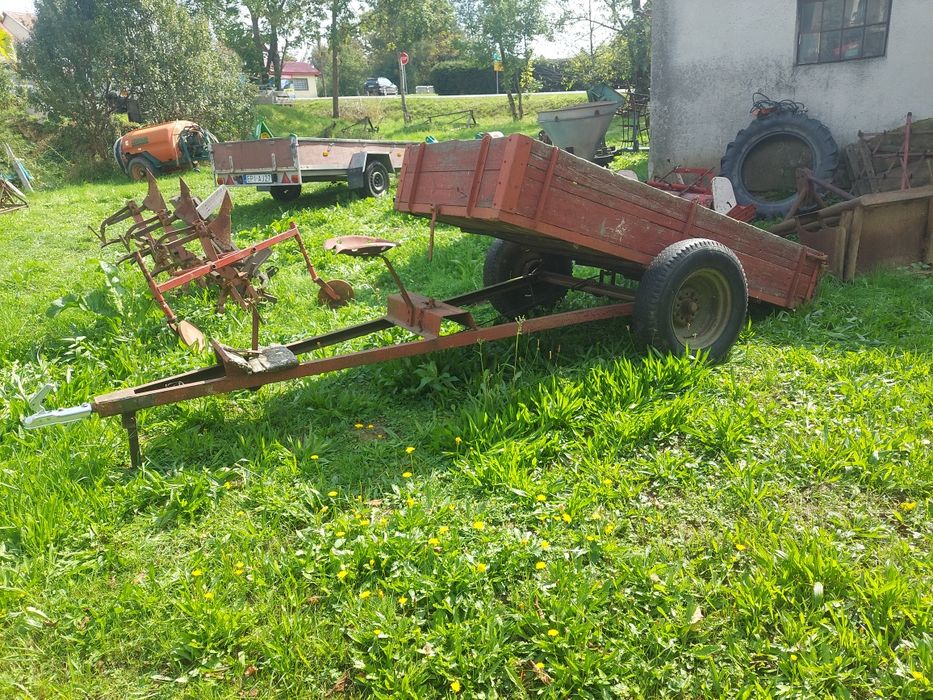 Przyczepa z kiprem do traktorka kubota yanmar c330