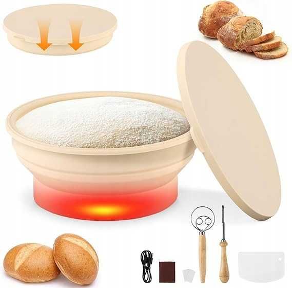 SILIKONOWY GRZANY elektryczny koszyk do wyrastania chleba ciasta HIT