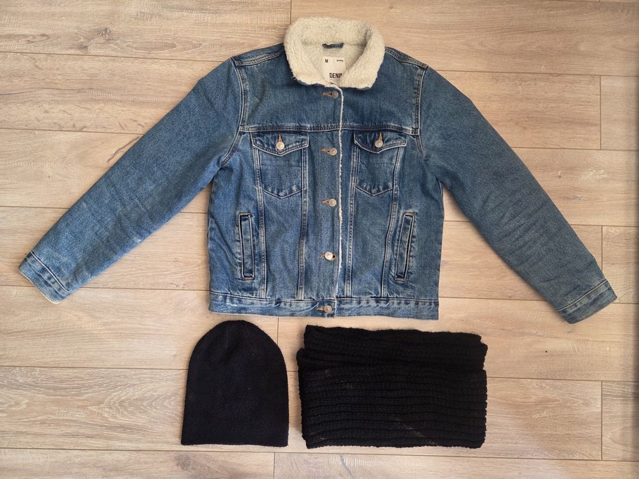 Kurtka denimowa zimowa