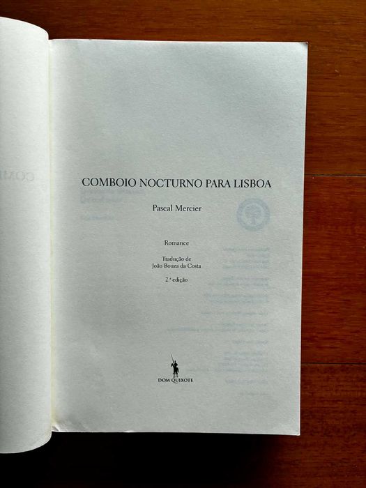 Comboio nocturno para Lisboa romance