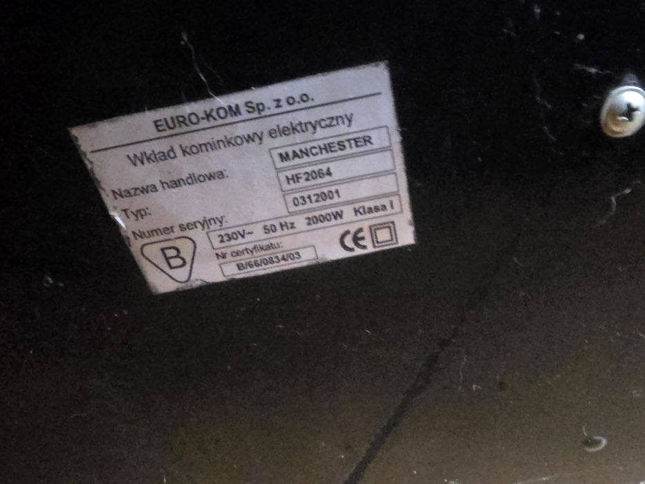 Kominek elektyczny 2000 w ozdobny z nawiewem