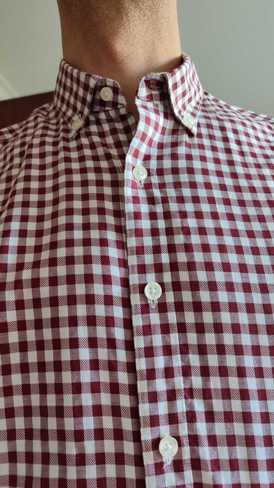 Camisa Xadrez Homem Mango | Tamanho XS | Slim Fit