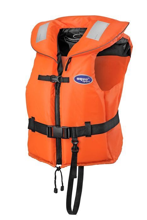 XXL Kamizelka ratunkowa AQUA SPORT atest CE kapok suwak + pas | rozmiar XXL powyżej 90kg | SUPER CENA