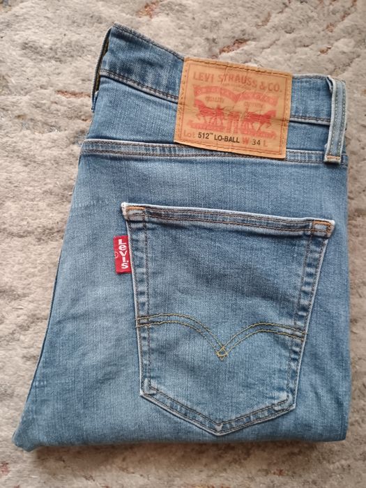 Fajne skiny jeansy LEVIS 512  LO-BALL W 34  pas 86 cm