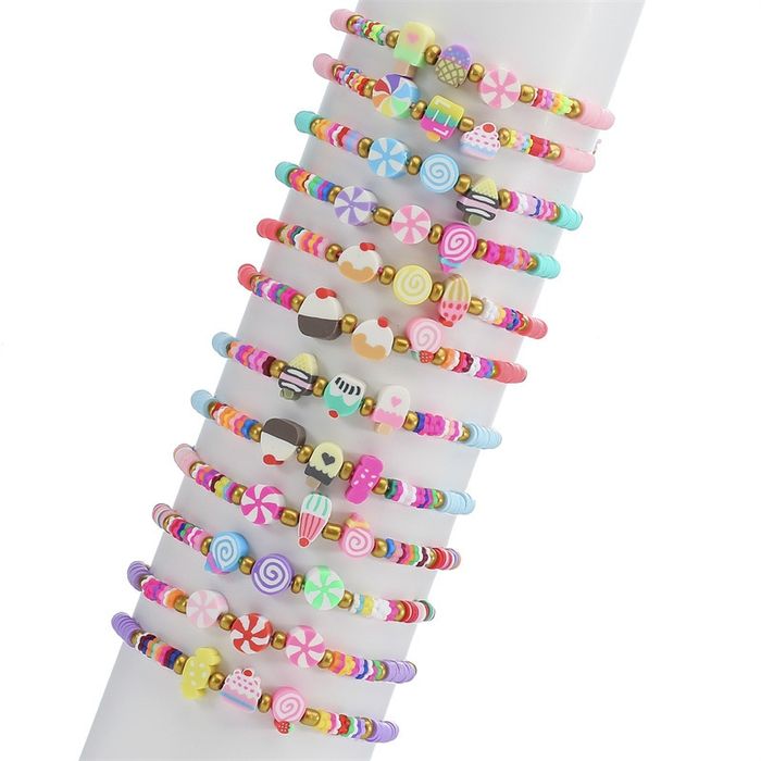 Pulseira/tornozeleira com gelados e doces para as meninas