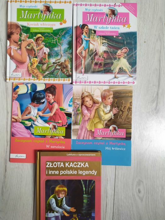 4 książki dziewczynki - seria MARTYNKA + Polskie legendy gratis
