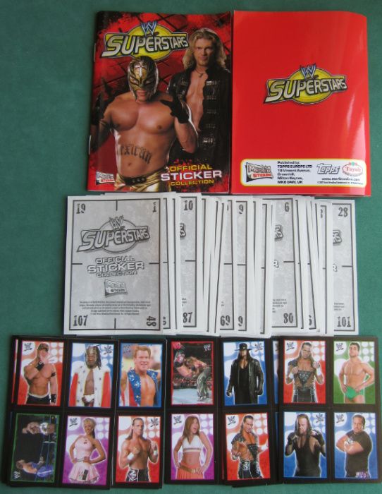 Wrestling - W Superstars - Álbum + Coleção Completa por colar - Rara