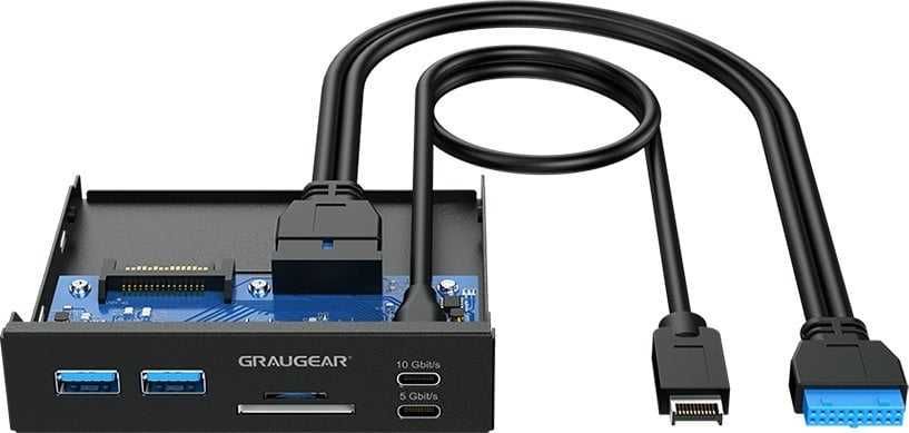 Czytnik kart SD + 2 × USB 3.0 + 2 × USB-C 5 + 10Gbps | Graugear PC