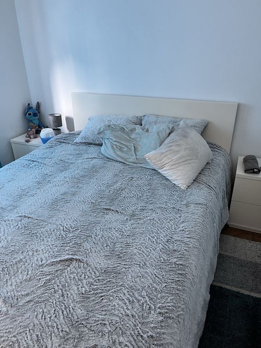 Quarto de casal lacado branco