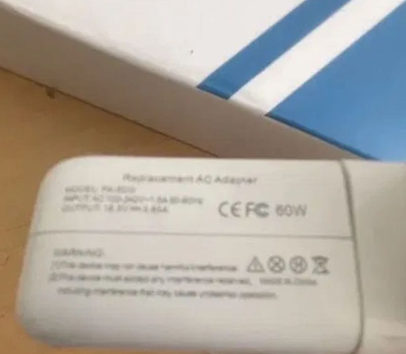 Carregador compatível MagSafe 2 para Apple MacBook Pro, ficha T, 60W.