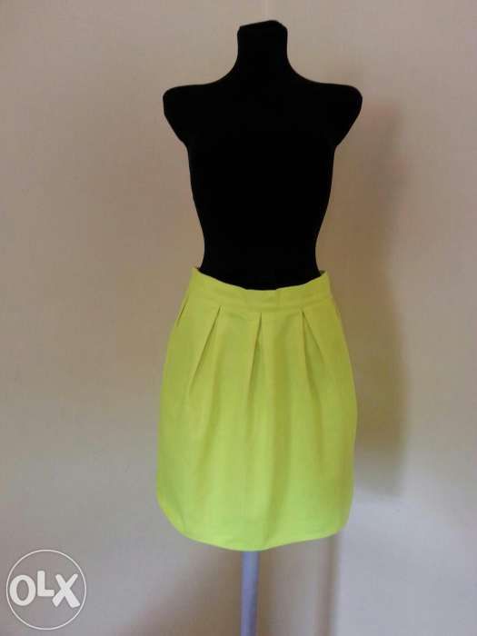 Spódniczka mini neon żółta