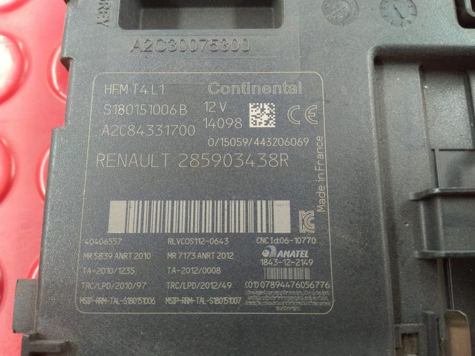 Leitor da Chave de Cartão 285903438R - RENAULT CLIO IV
